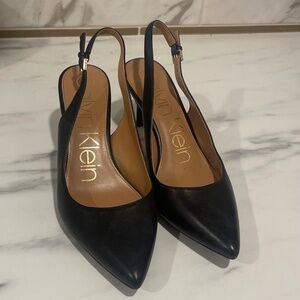 Calvin Klein pointed toe sling backs